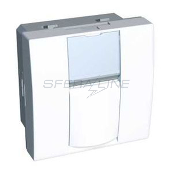 Розетка комп'ютерна 1хRJ45 кат.6a Actassi S-one екранована, біла, Altira